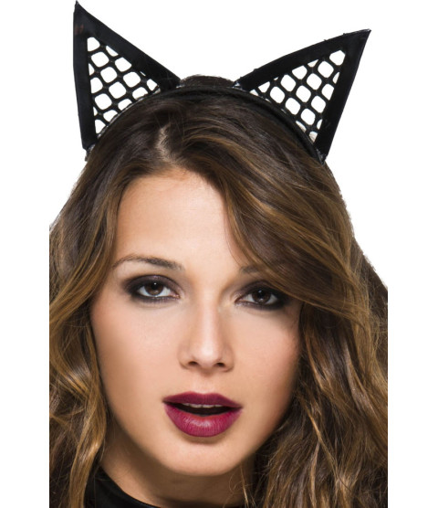 Oreilles de chatte pointues filet - ML70854BLK